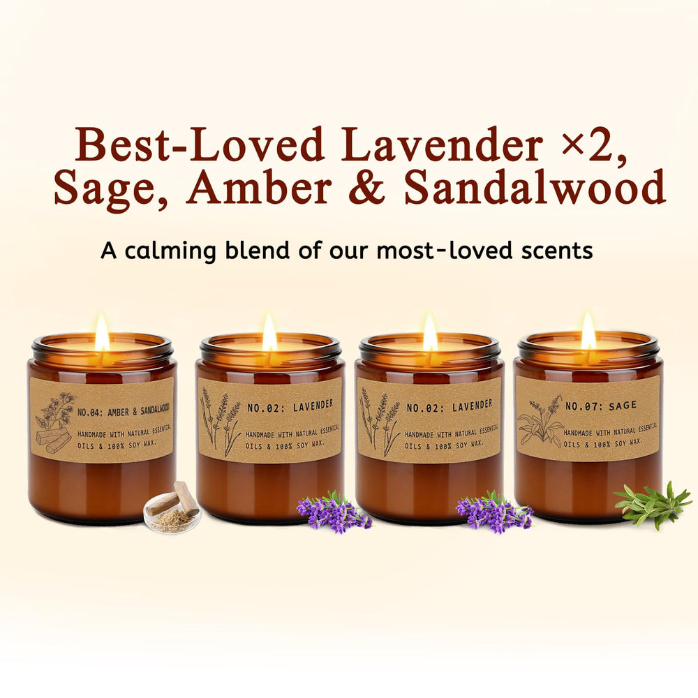 Close-up of Lavender, Sage, Amber, and Sandalwood scents