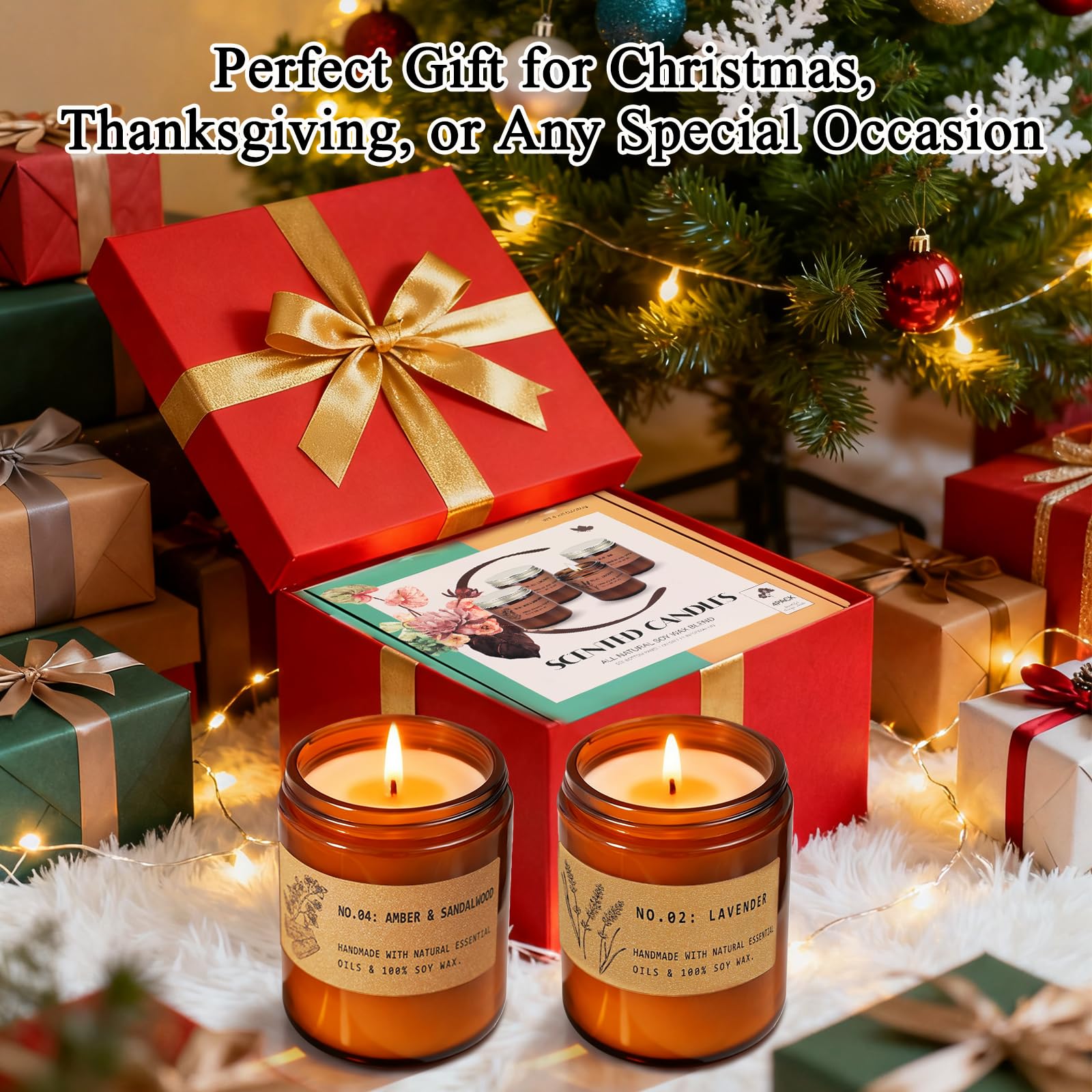 Lavender and Sage scented amber jar candle