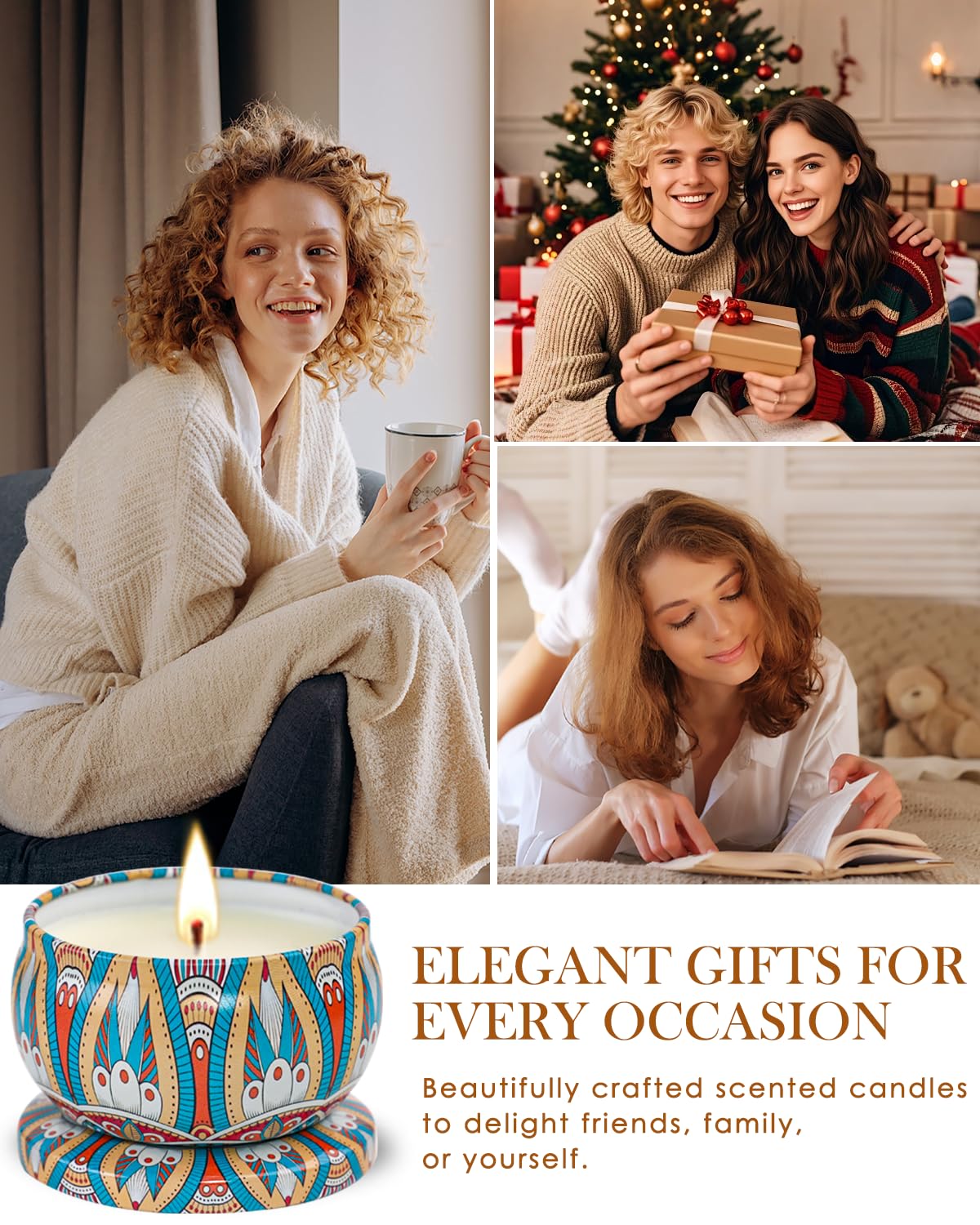 Reusable gift box with ribbon for holiday gifting