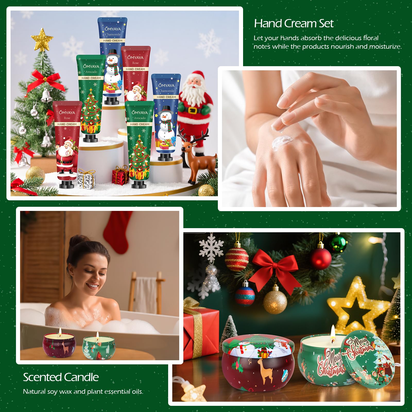 Natural soy wax Christmas candle with premium oils