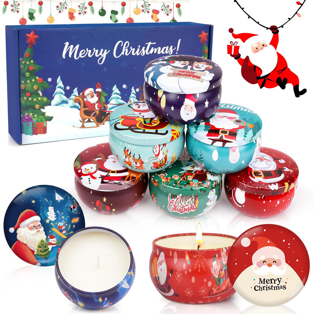 Vanilla scented candle jar with Christmas patterns
