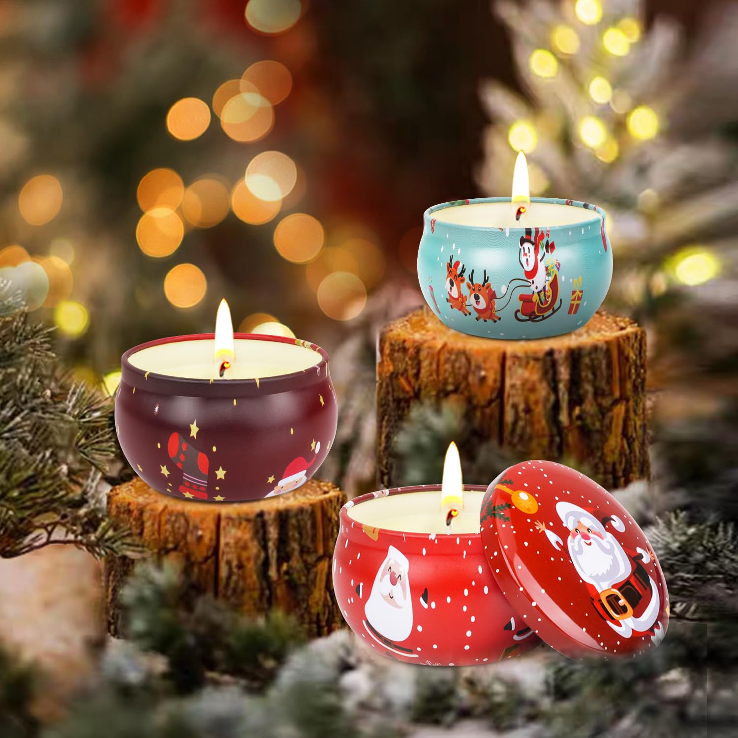 Peony Cherry scented candle jar and gift set packaging