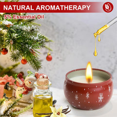 Cinnamon apple fragrance candle from the set