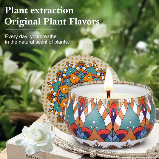 Assorted candle tins in gift set
