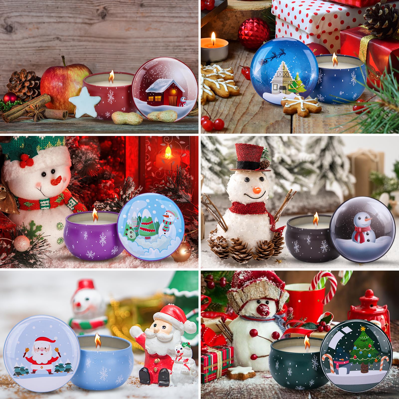 Lifestyle shot of the Christmas candles gift set