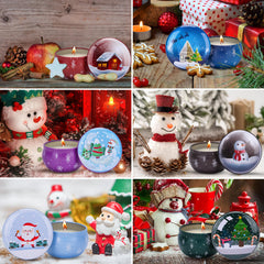 Lifestyle shot of the Christmas candles gift set