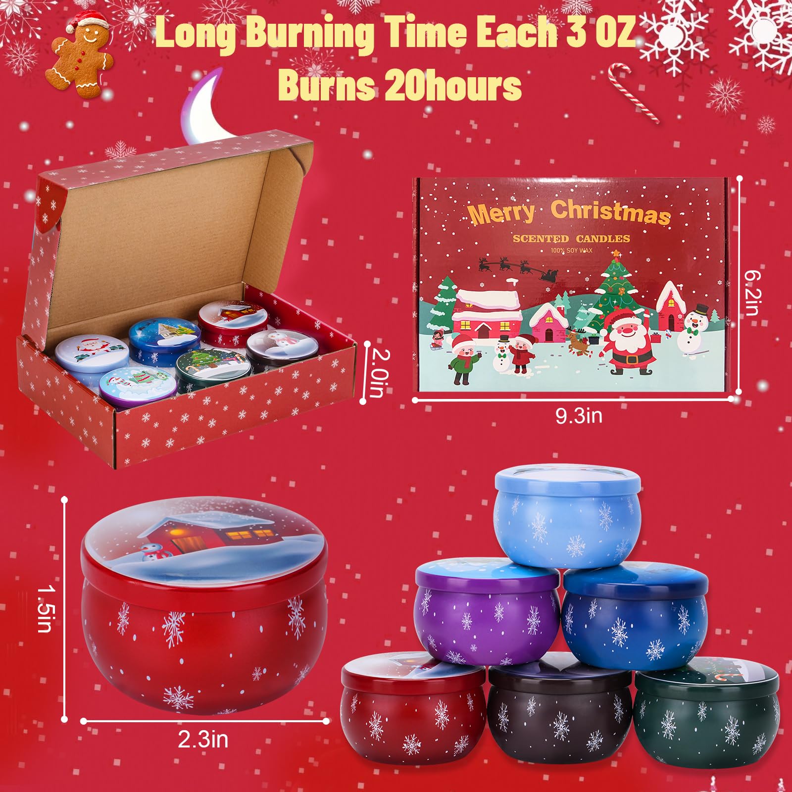 Red wine gingerbread scented candle in 3.5 oz jar