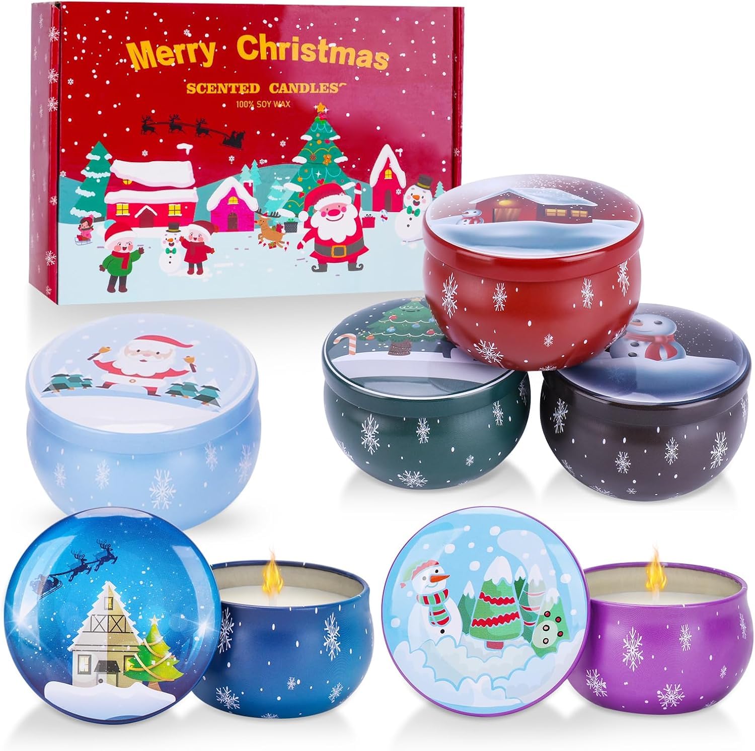 Winter fir scented candle in 3.5 oz jar
