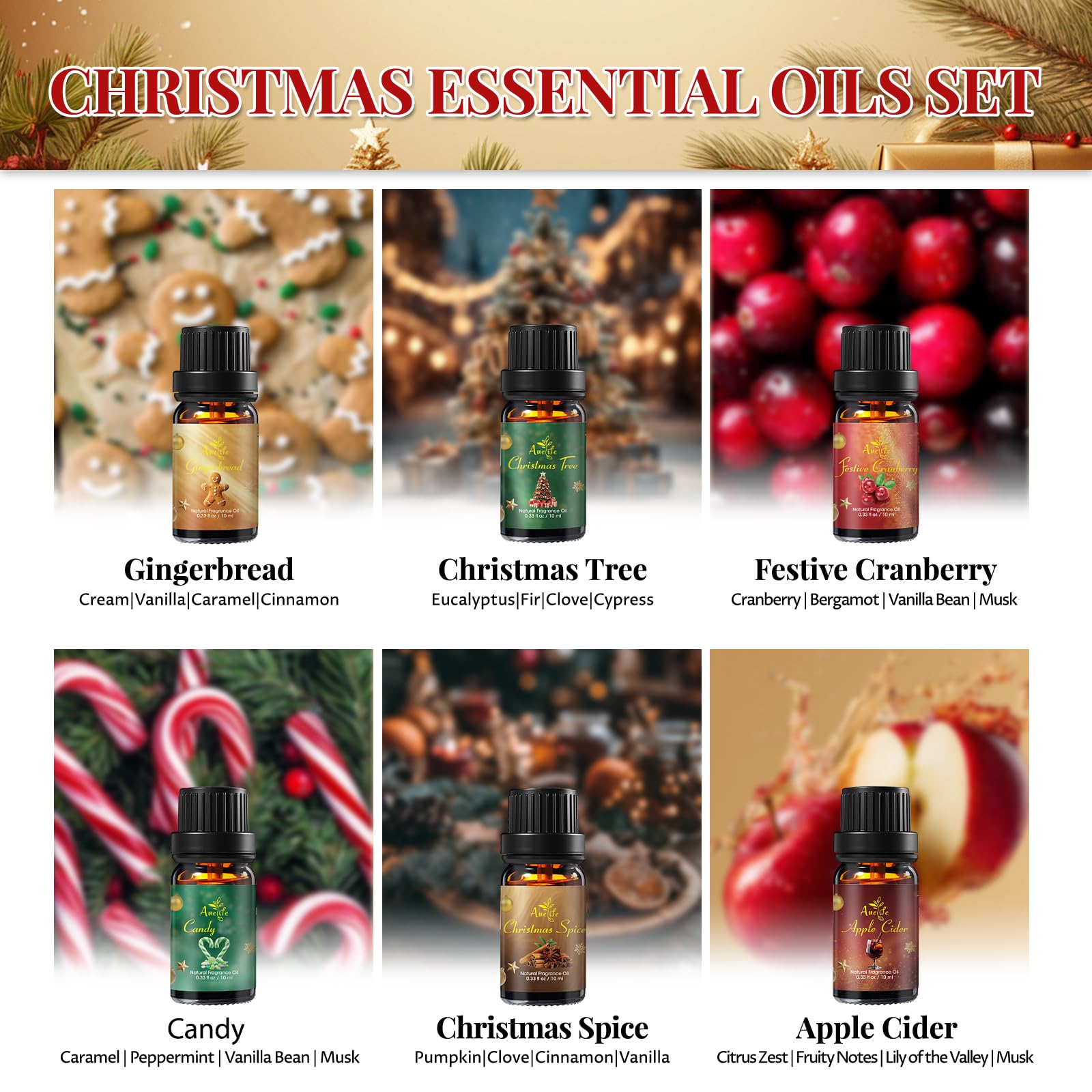 Christmas Tree essential oil bottle with pine scent
