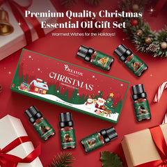 Christmas essential oils gift set packaging