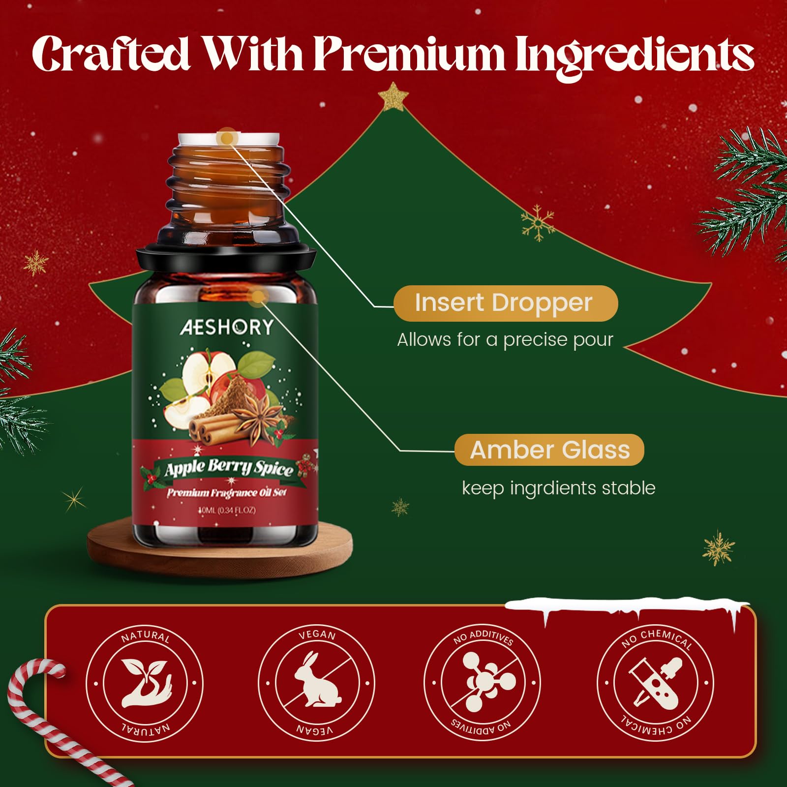 White Christmas diffuser oil 10ml bottle