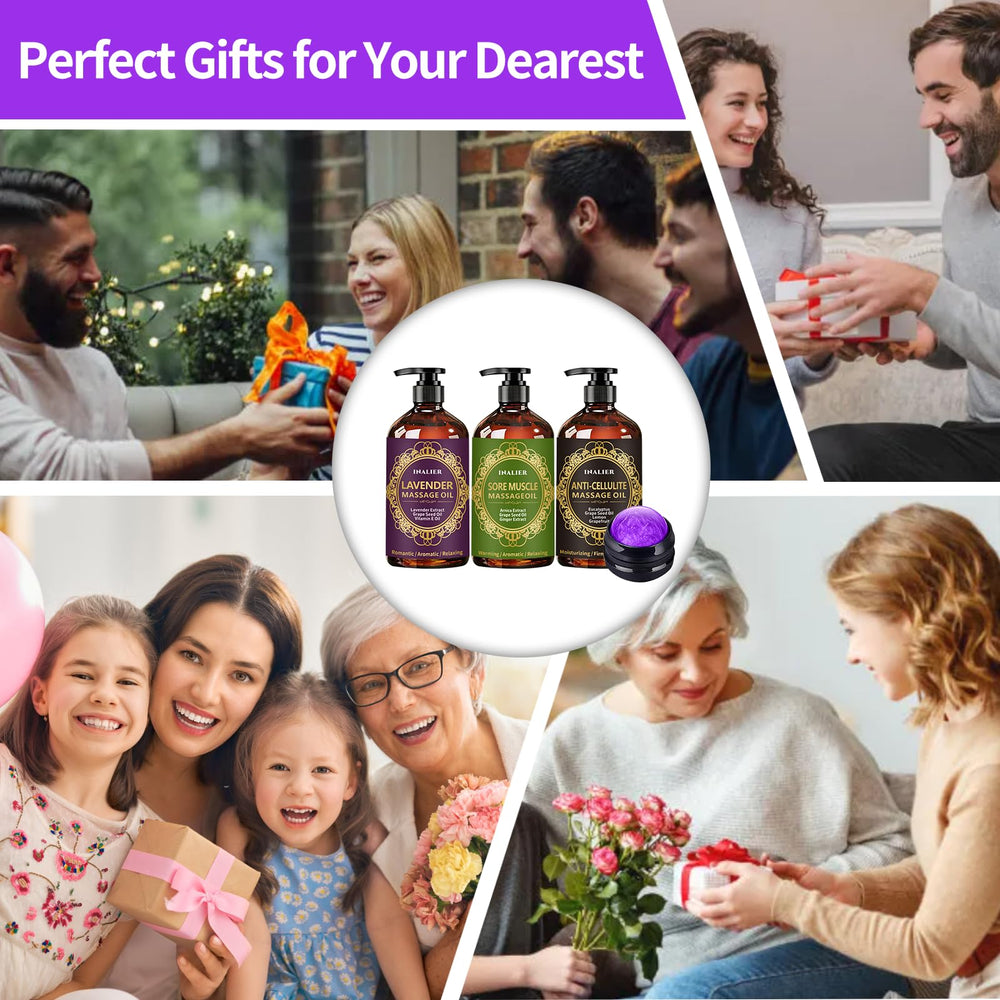 Christmas gift idea featuring massage oil set