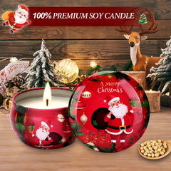 Assorted Christmas Scented Candles Gift Set - Wild Raspberry fragrance