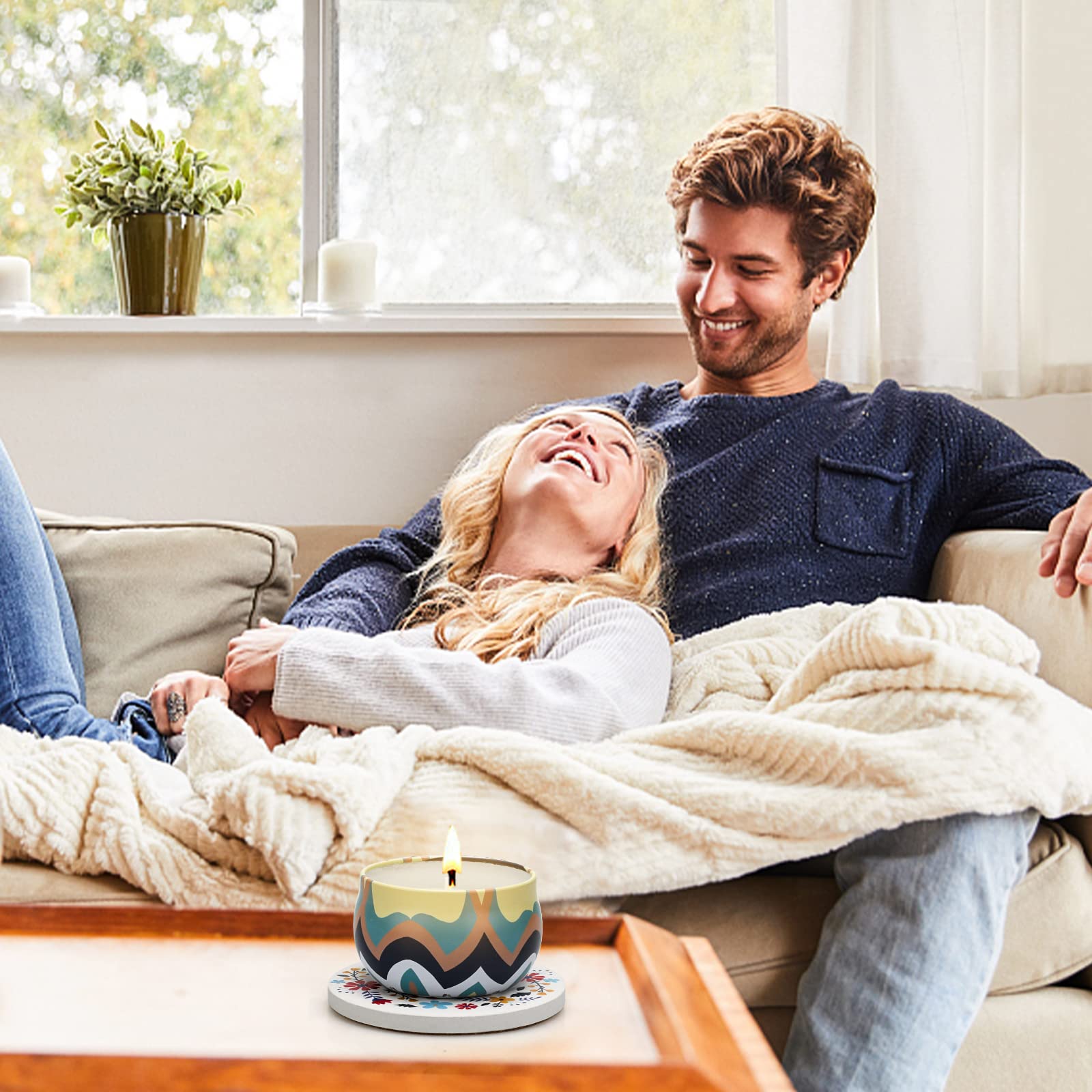 Lifestyle scene showing the gift set for relaxation