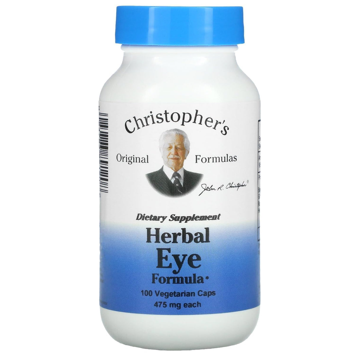 Bottle of Christopher's Original Formulas Herbal Eye Formula with label