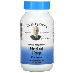 Bottle of Christopher's Original Formulas Herbal Eye Formula with label