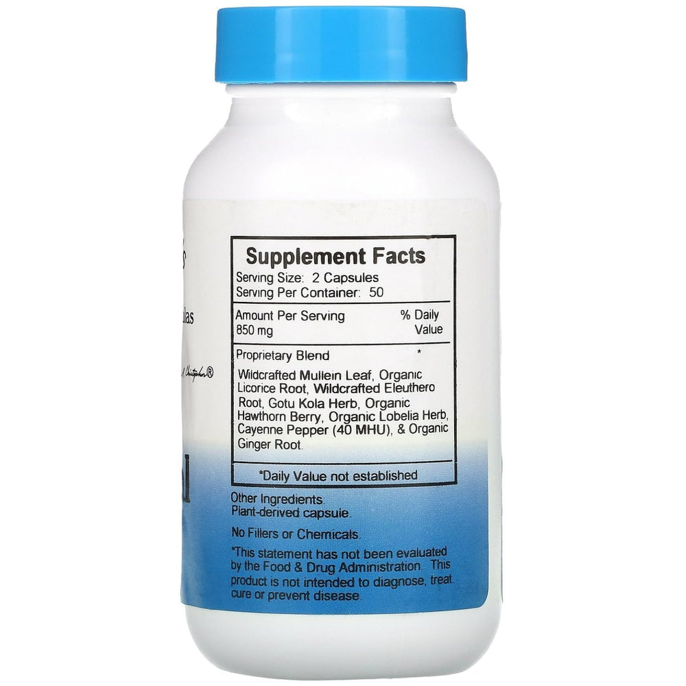 Adrenal Formula bottle label close-up with ingredients
