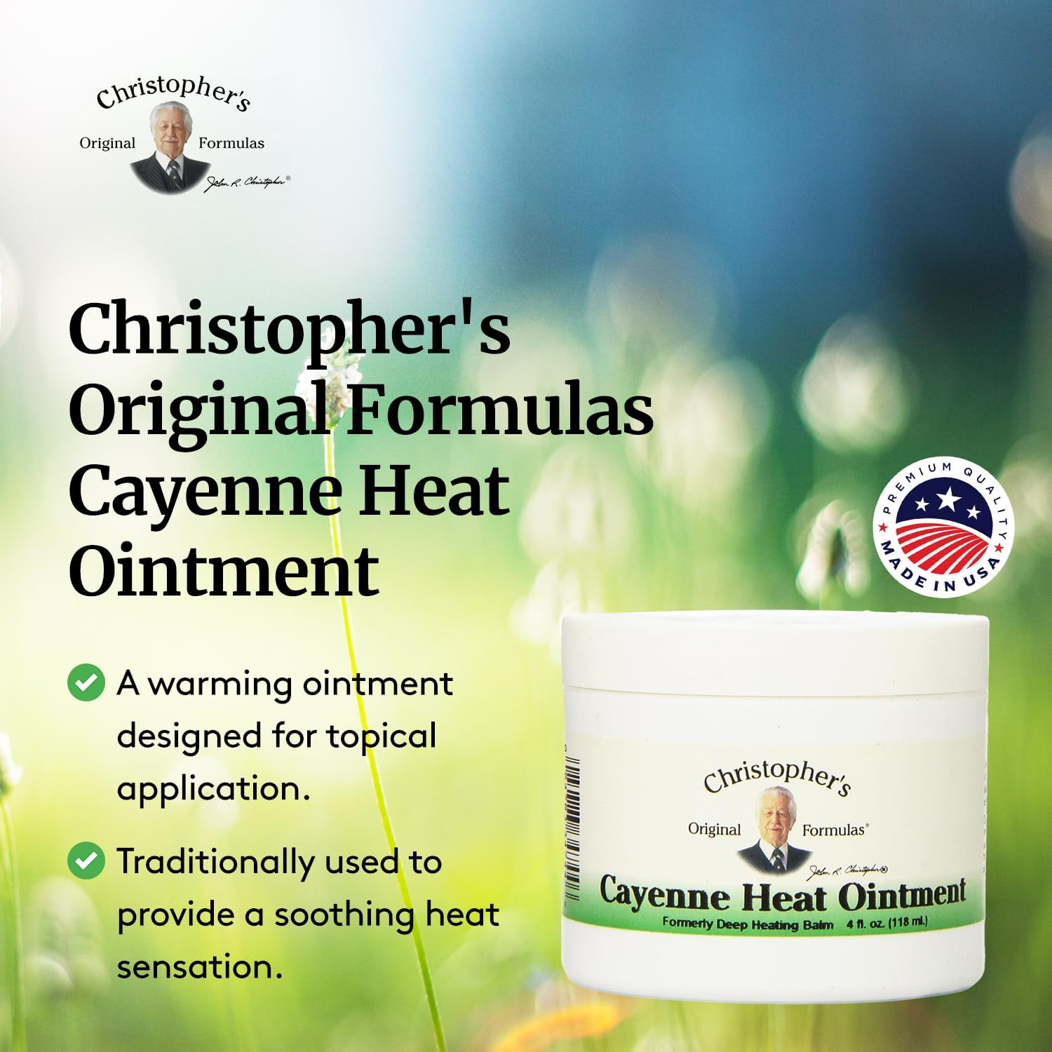 Packaging box and tube of Christopher's Original Formulas Cayenne Heat Ointment