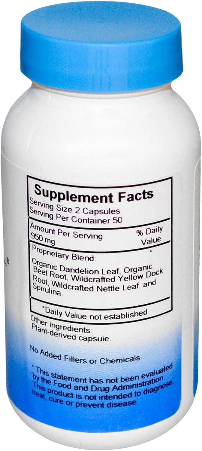 Key ingredients Yellow Dock Root, Dandelion Root, and Nettle Leaf in Herbal Iron Formula