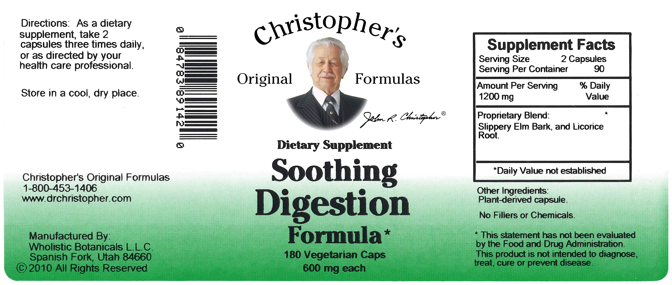 Herbal blend and product packaging for Soothing Digestion