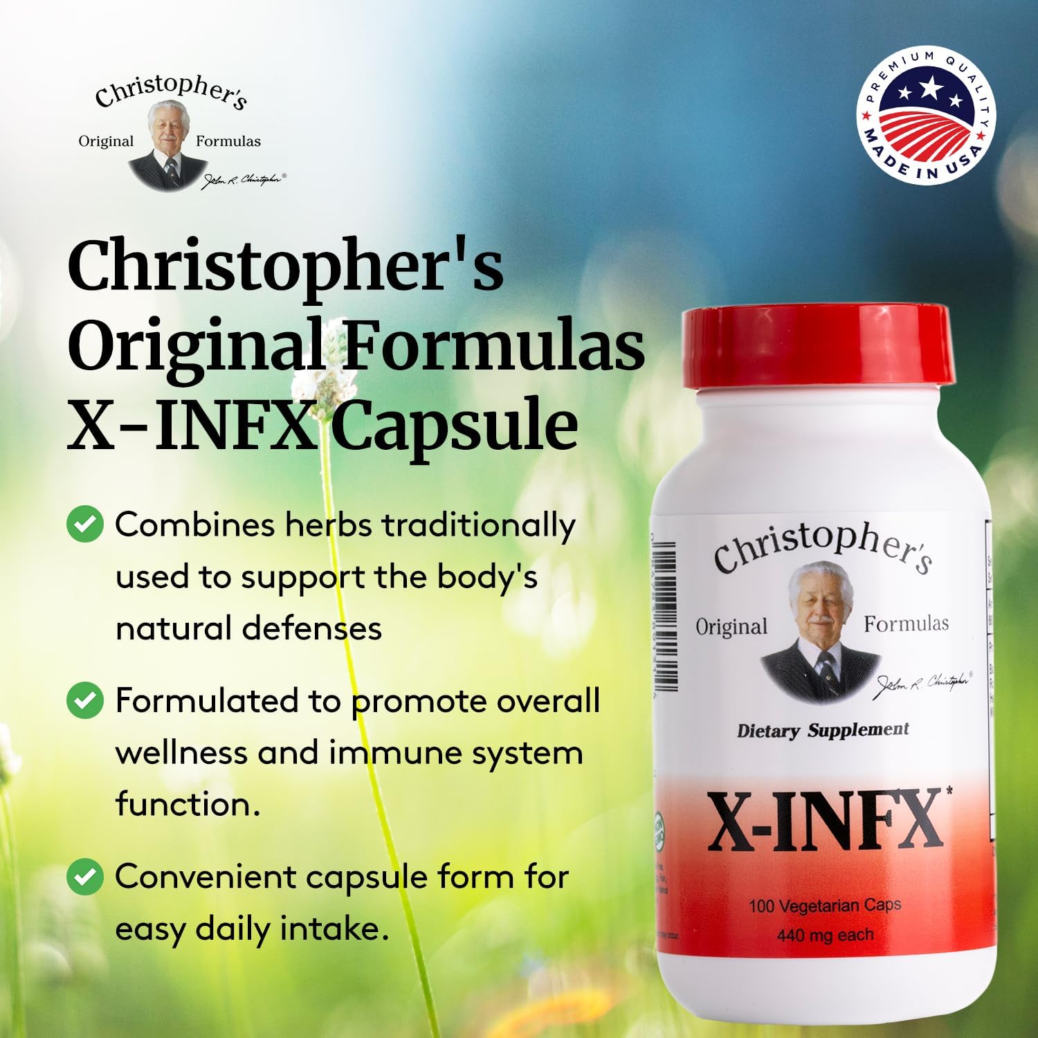 Packaging and bottle of Christopher's Original Formulas X-INFX Formula