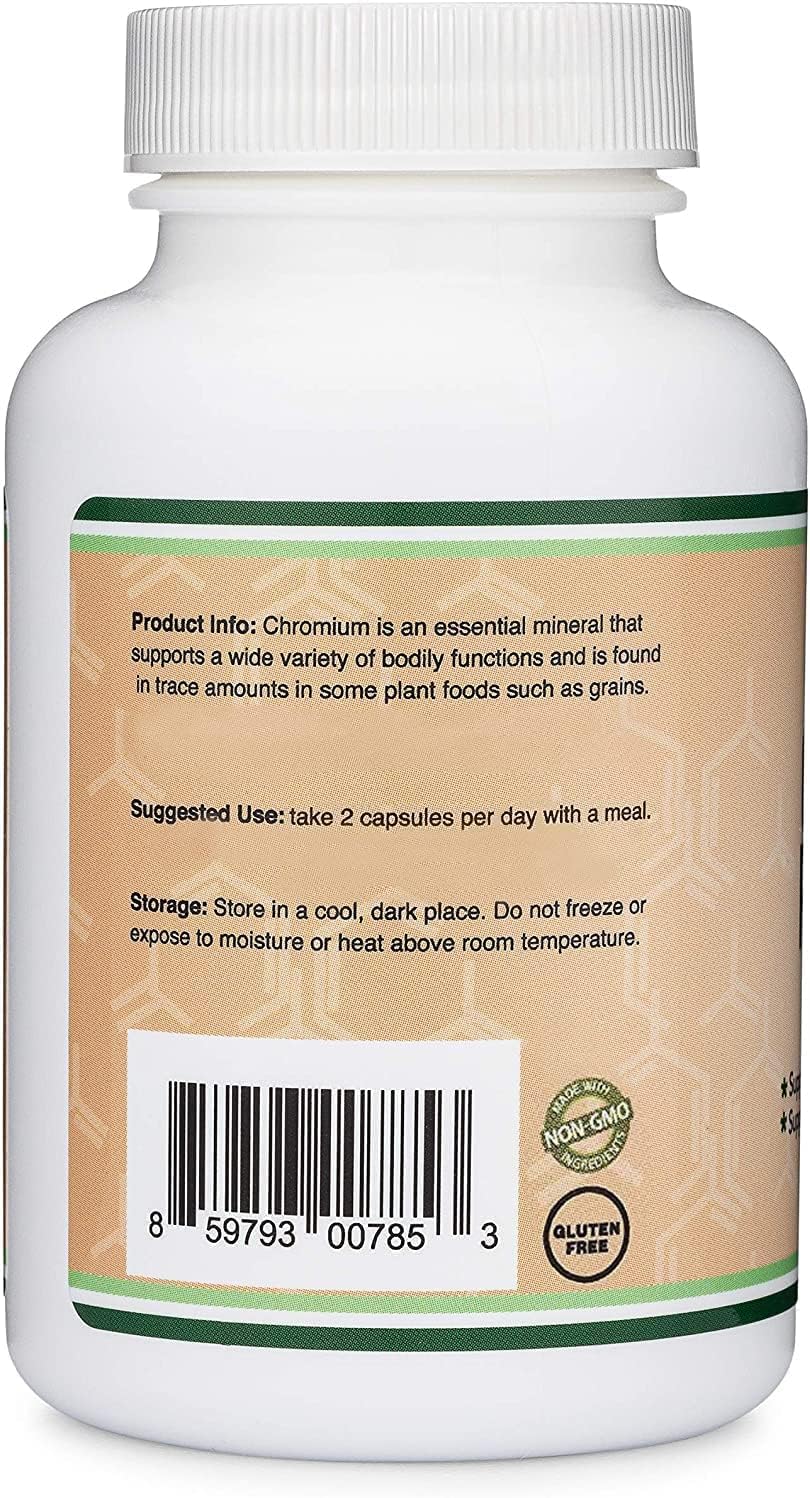 Close-up of Double Wood Supplements branding and USA-made quality