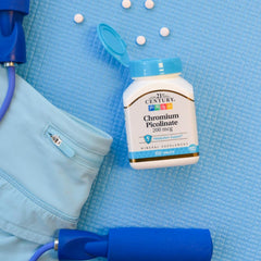 Label close-up with supplement facts for chromium picolinate