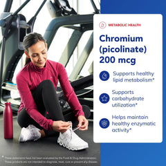 Chromium Picolinate 200 mcg label close-up