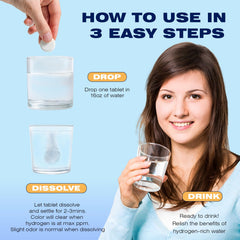 Hydrogen tablets with magnesium and electrolytes