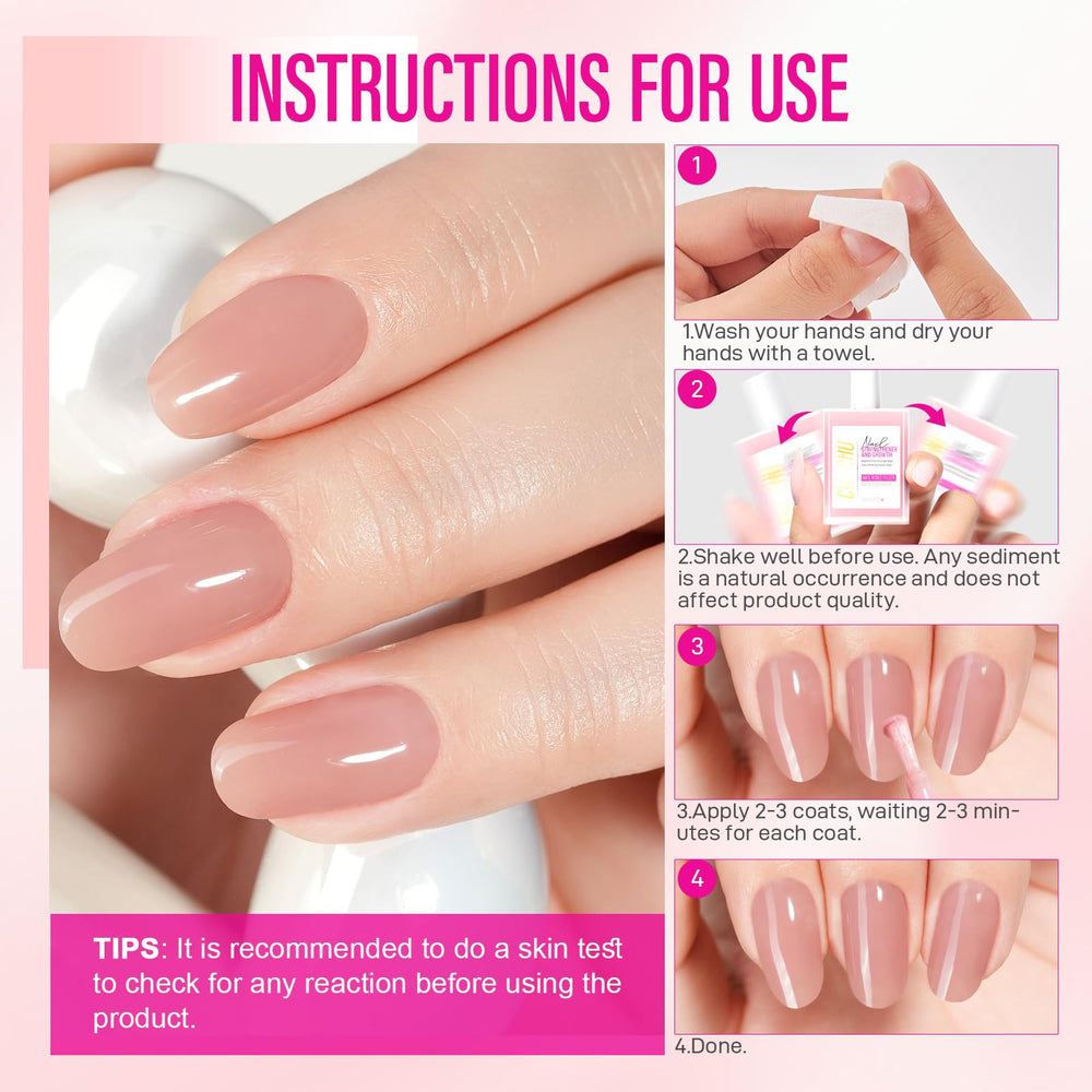 CHUCHU nail-growth-enhancer image emphasizes growth-supporting formula for stronger nails.