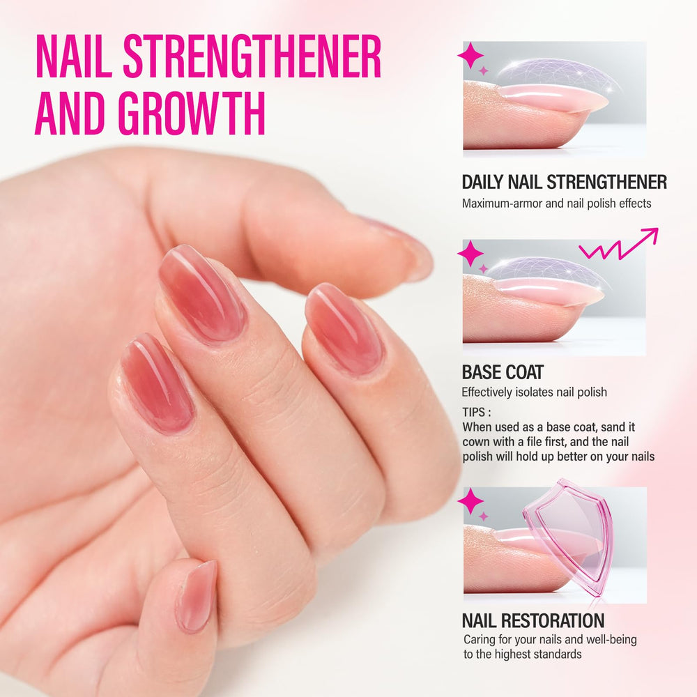CHUCHU base coat application on nails for smoother, longer-lasting polish.