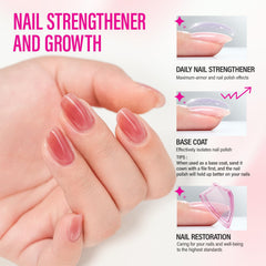 CHUCHU base coat application on nails for smoother, longer-lasting polish.