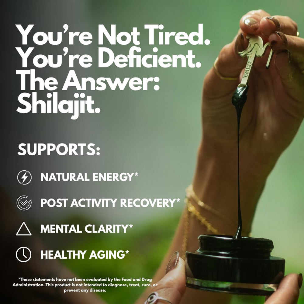Chuga Shilajit mineral profile graphic featuring fulvic and humic acids