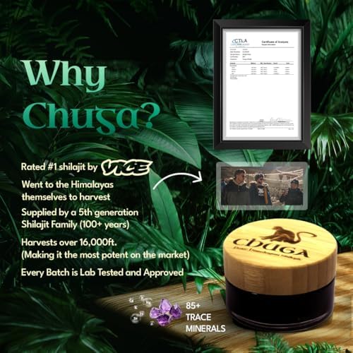 Close-up of Chuga Shilajit resin texture highlighting mineral-rich composition