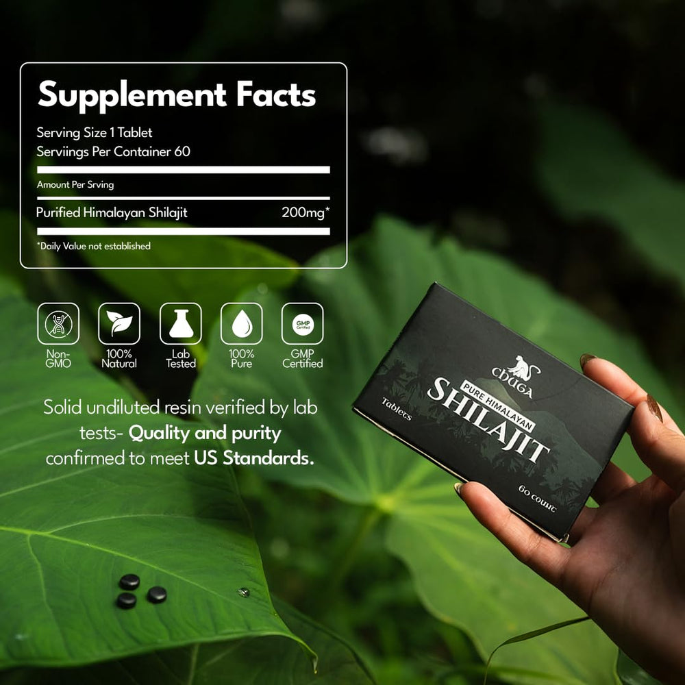 Chuga Shilajit Himalayan mountains emphasize high-altitude origin for quality.