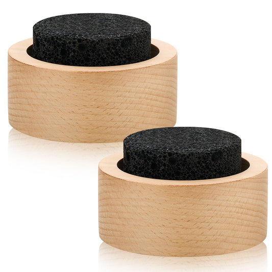 Chunful lava rock diffuser set with 2 diffusers, rocks, and wooden bases