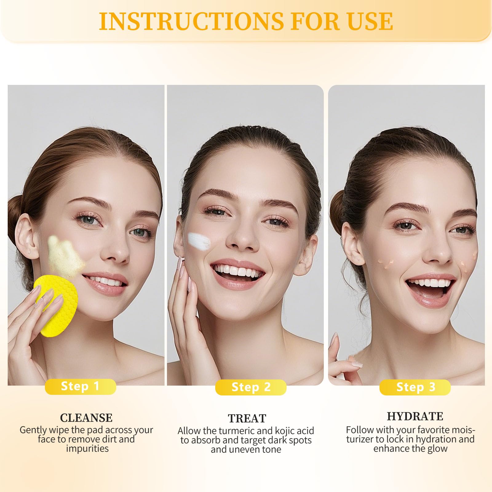 CIELARA cleansing pads implying a healthy-looking glow after use