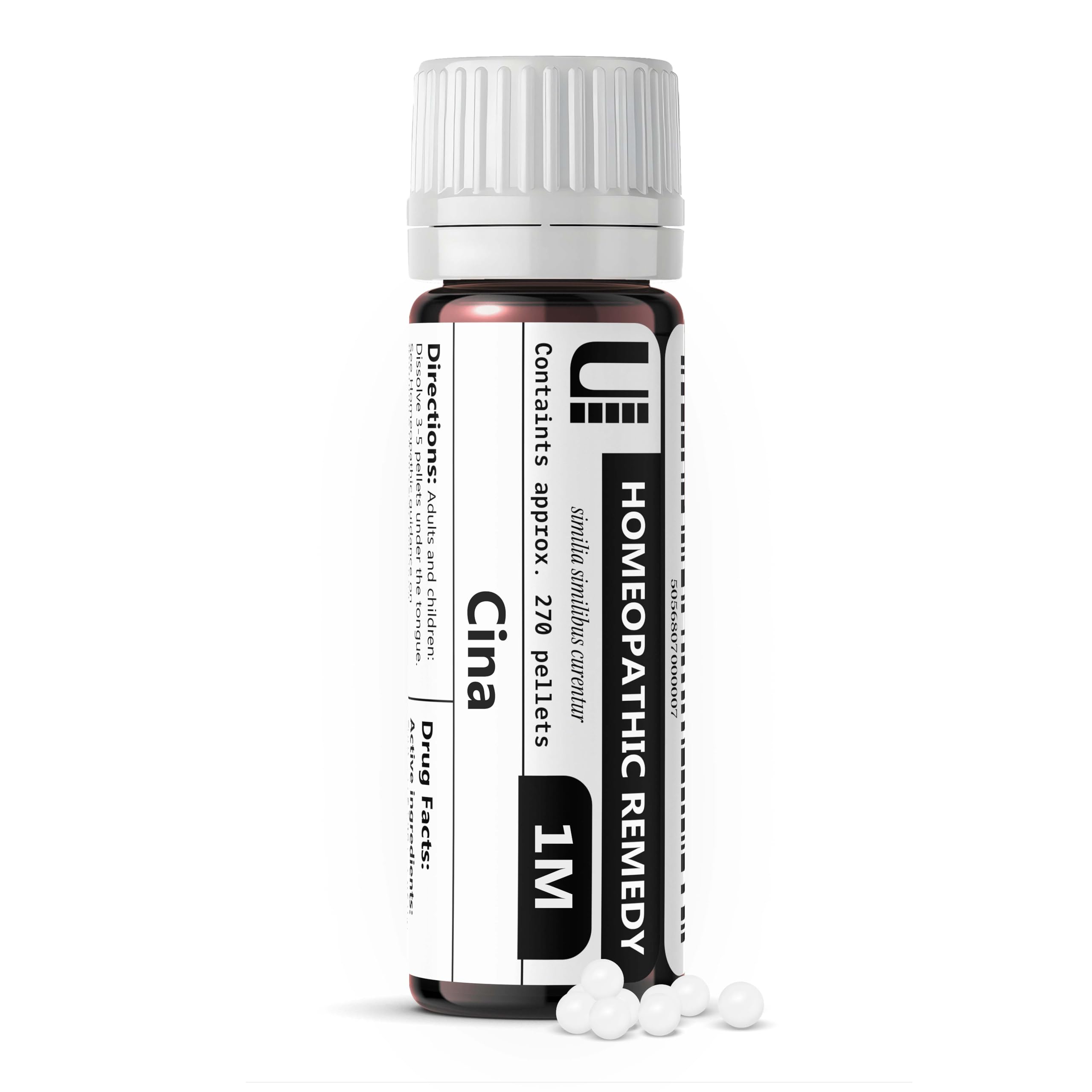 Cina 1M Homeopathic Remedy bottle - front view