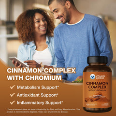 Close-up of Cinnamon Complex with Chromium capsules
