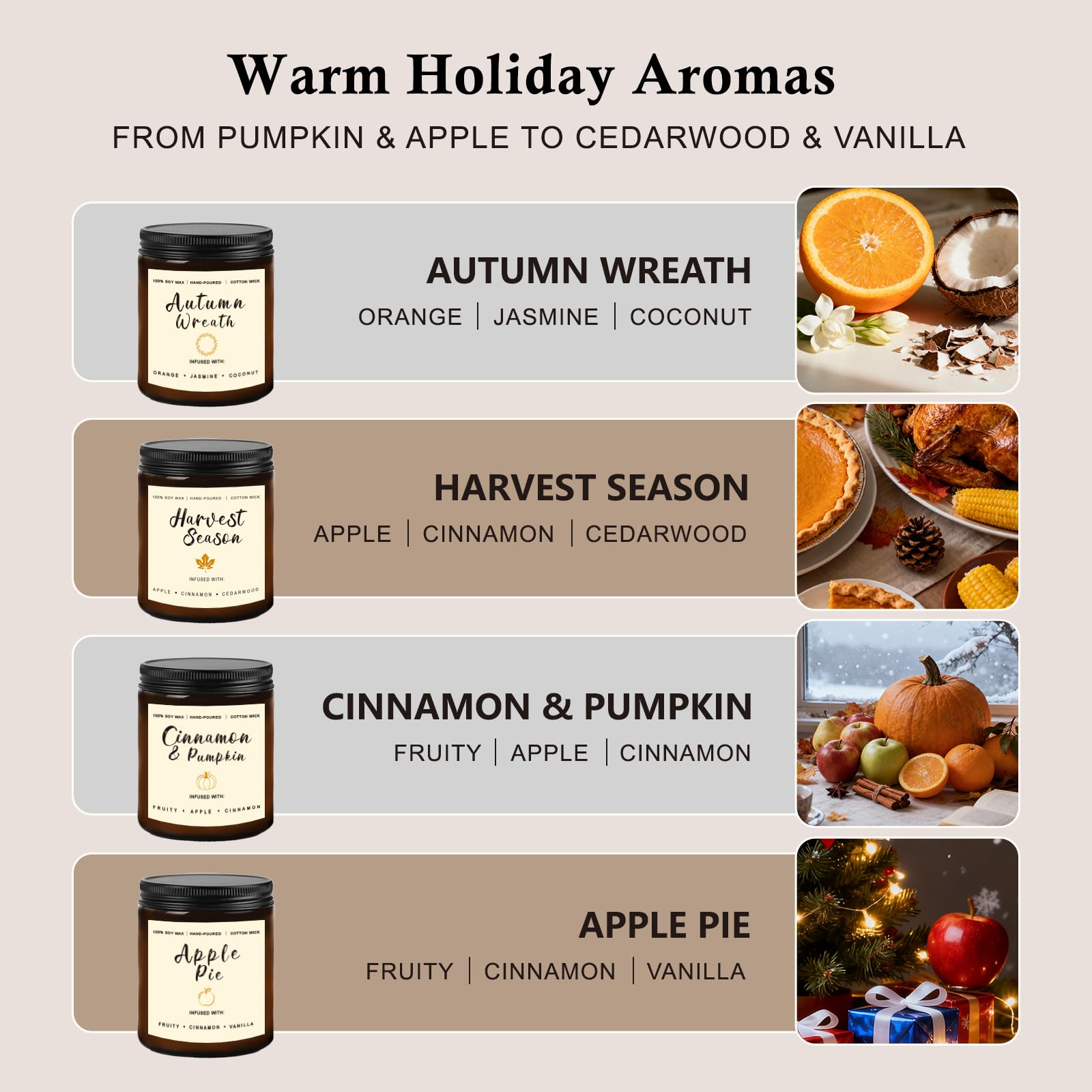 Cinnamon Pumpkin scented soy candle