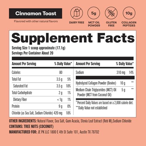 Cinnamon Toast collagen powder packaging