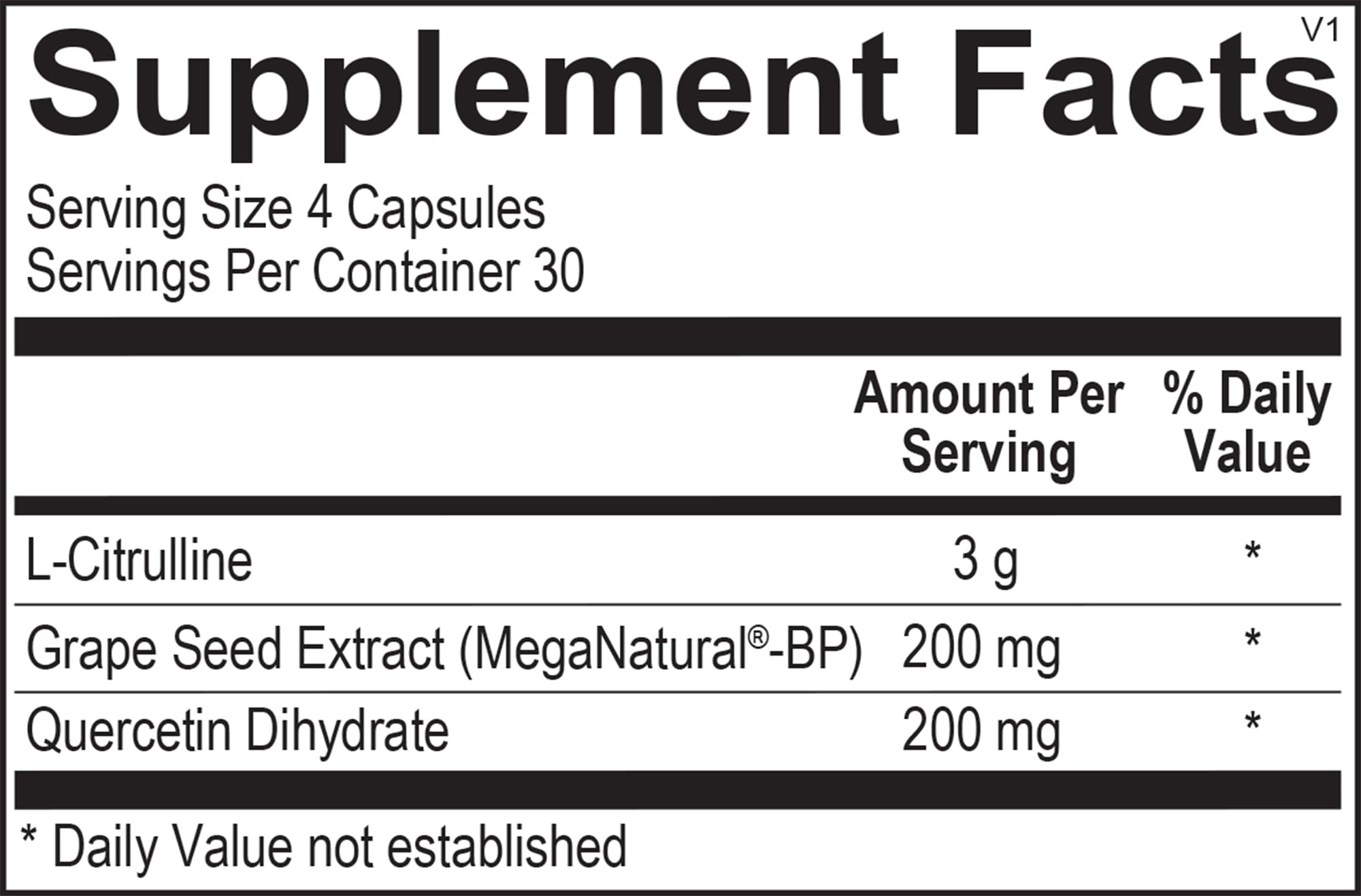 Quercetin antioxidant support for endothelial health in Super NOX