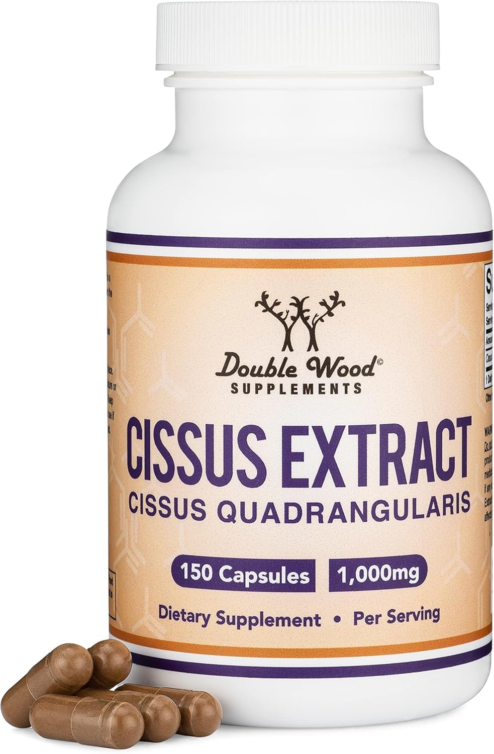 Cissus Quadrangularis Super Extract bottle label with 150 capsules