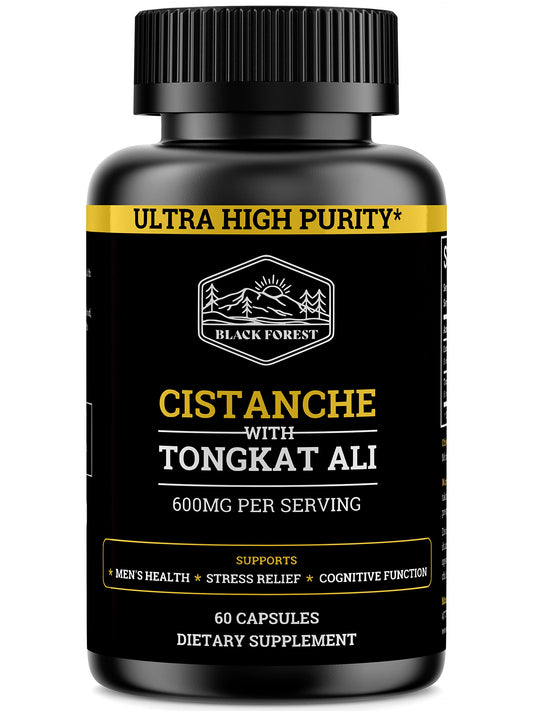 Hero image showing Cistanche Tubulosa and Tongkat Ali capsules