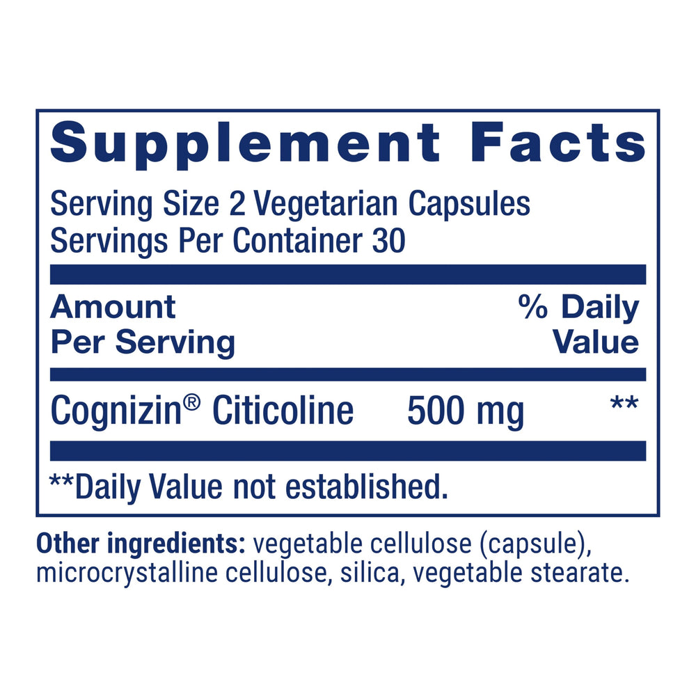 Citicoline CDP-Choline 500 mg capsules