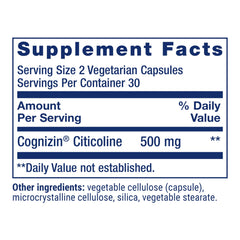 Citicoline CDP-Choline 500 mg capsules