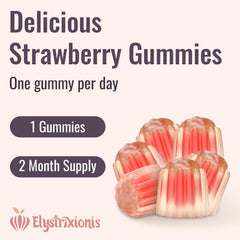 Strawberry gummy packaging of the supplement