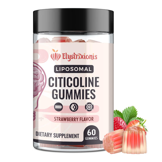 Front view of Citicoline CDP Choline supplement bottle