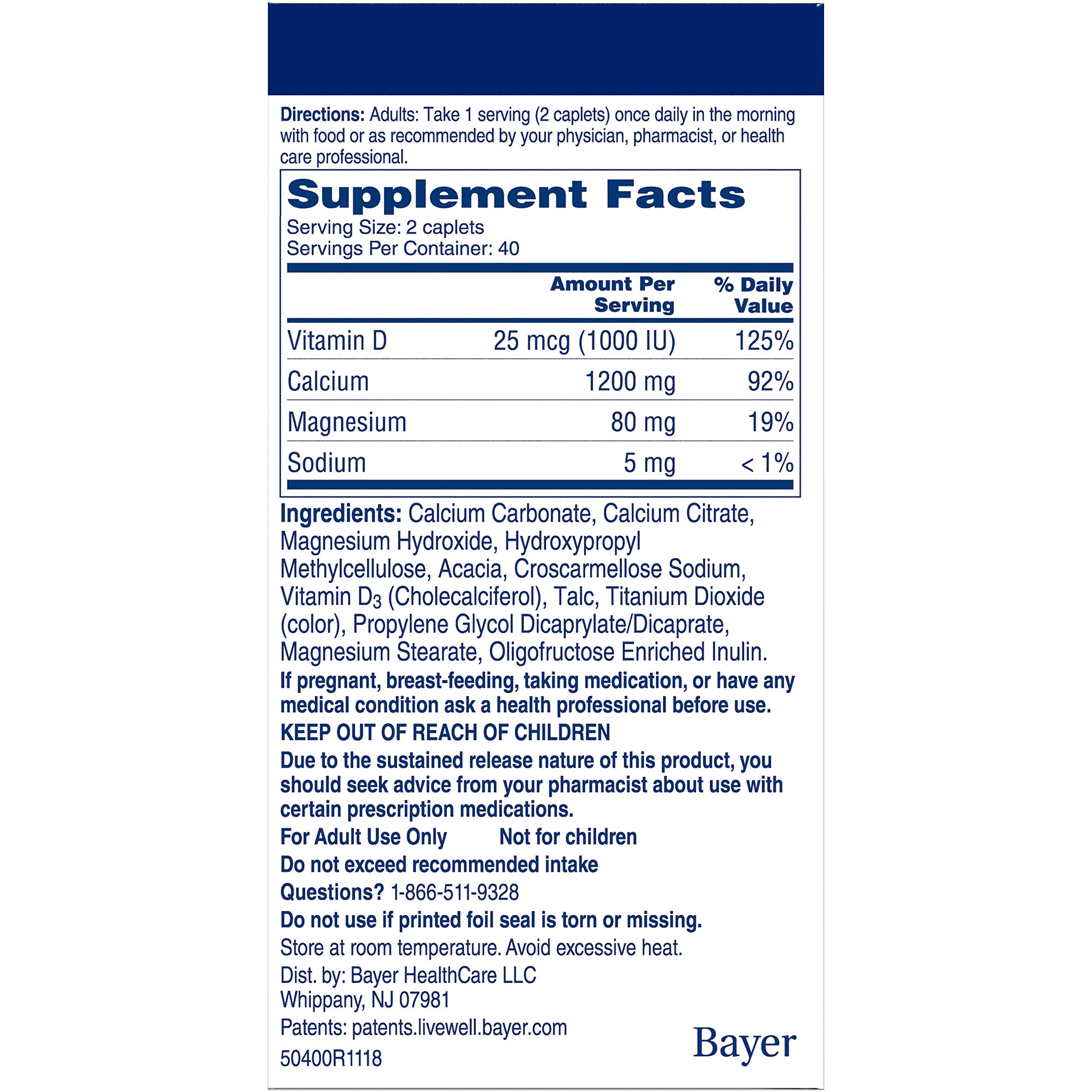 Daily dosage guidance for Citracal Calcium + D Slow Release