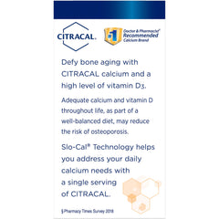 Citracal packaging box highlighting slow-release formula